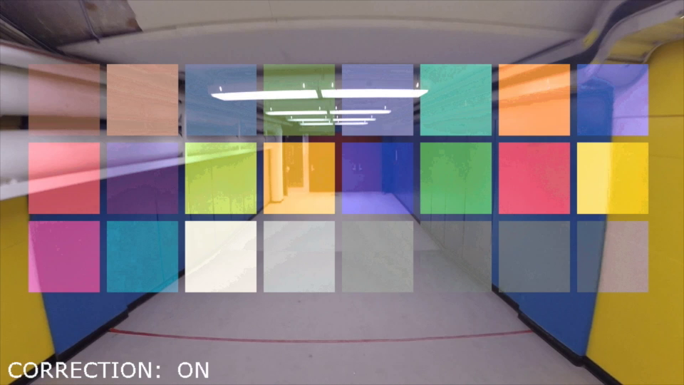 Color-Correction for See-through Augmented-Reality HMDs – Video